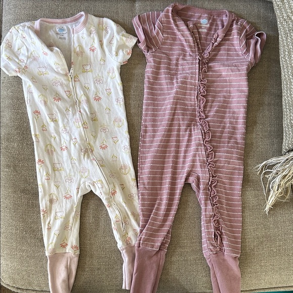 Cloud Island Pink and White Bodysuit Set - Picture 1 of 1